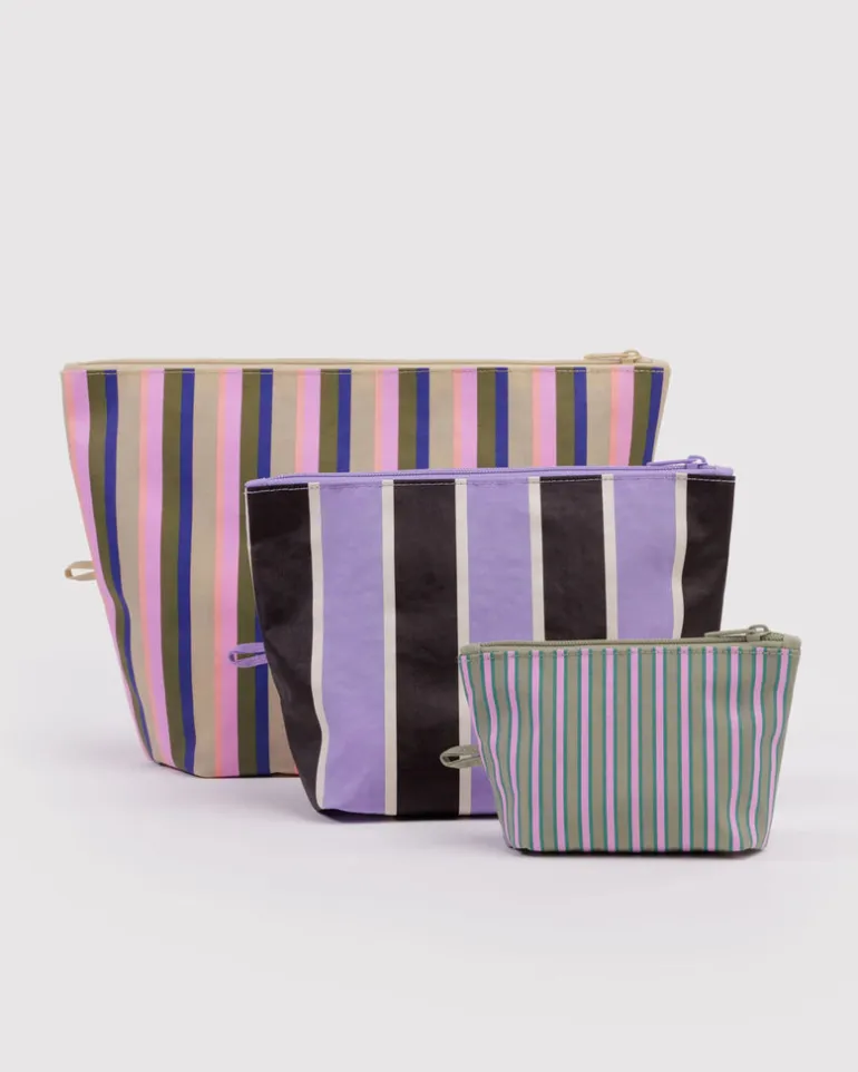 Go Pouch Set in Candy Shop Stripes