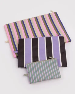 Go Pouch Set in Candy Shop Stripes