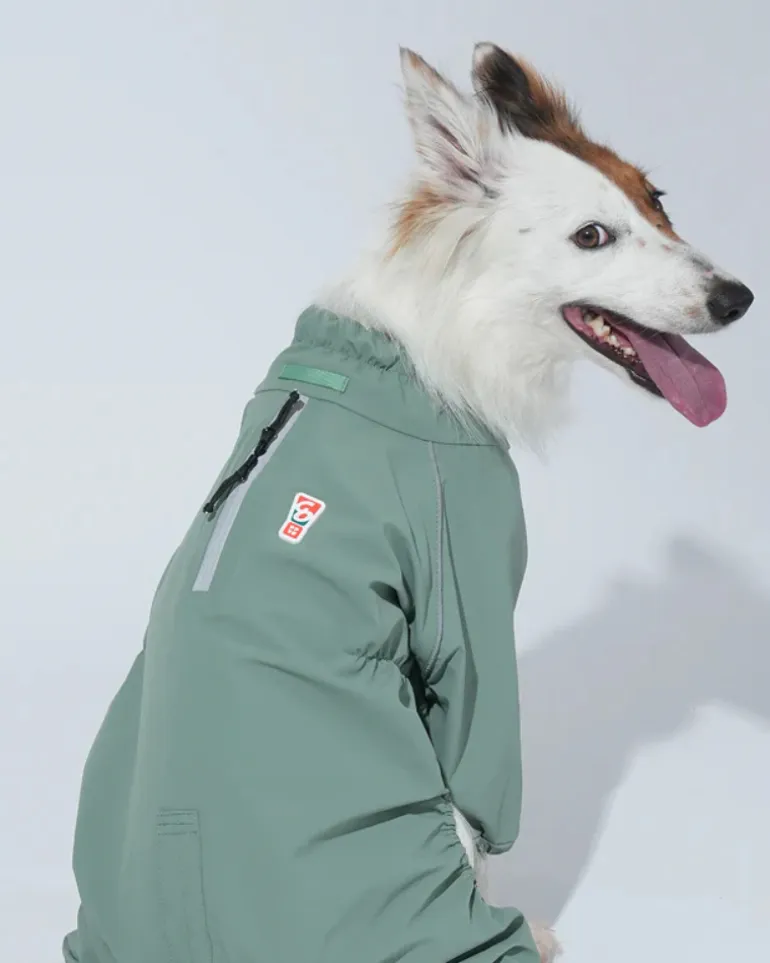 Go-Pro Dog Rainsuit in Khaki