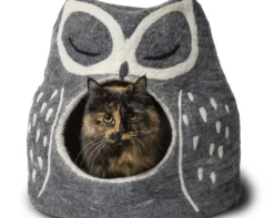 Grey Owl Wool Pet Cave
