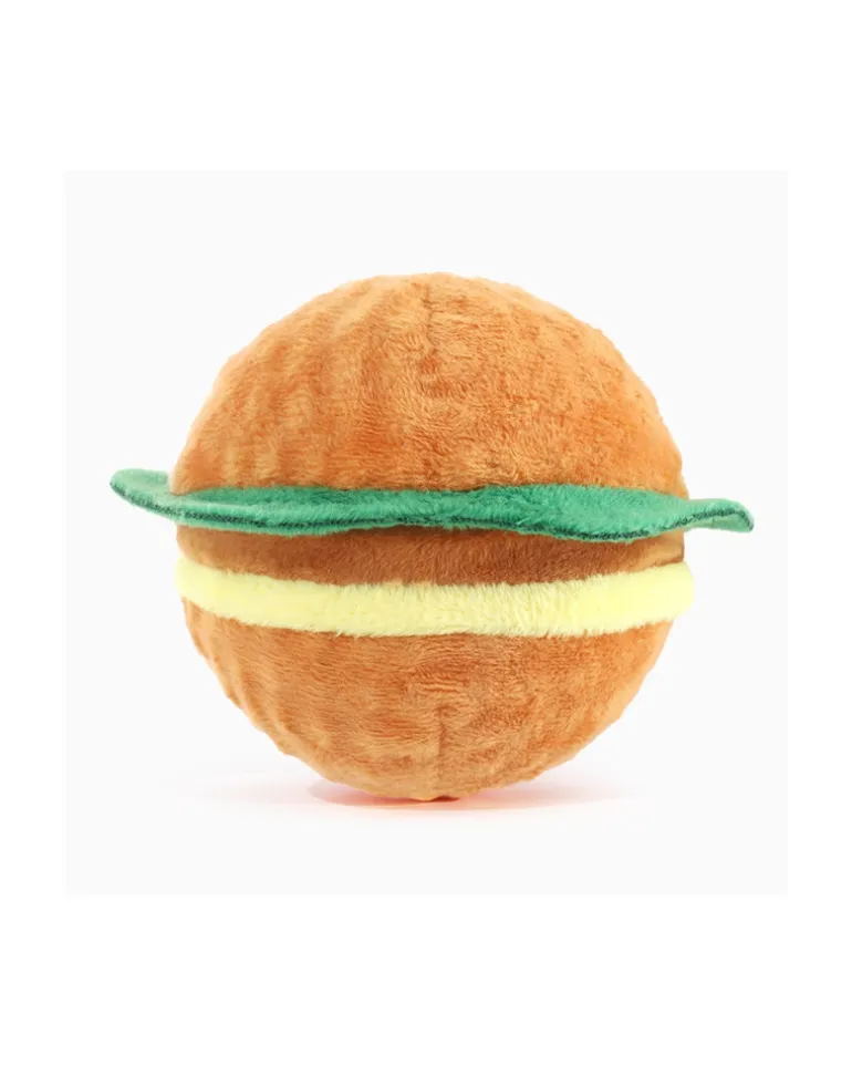 Hamburger Squeaky Ball Dog Toy