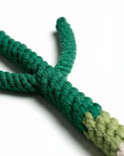Handmade Green Onion Rope Dog Toy
