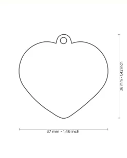 Handmade Heart Tag in Blush Pink Custom Pet ID Tag