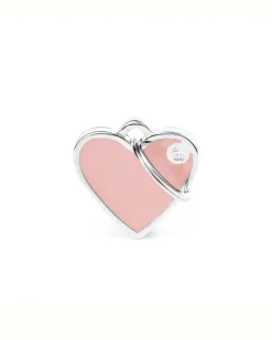 Handmade Heart Tag in Blush Pink Custom Pet ID Tag
