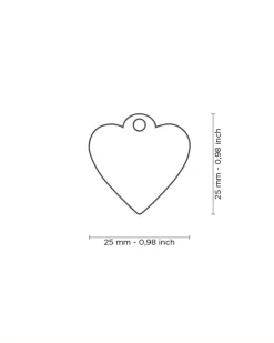 Handmade Heart Tag in Really Red Custom Pet ID Tag