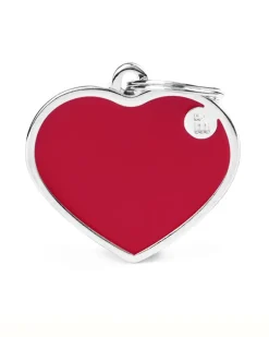 Handmade Heart Tag in Really Red Custom Pet ID Tag
