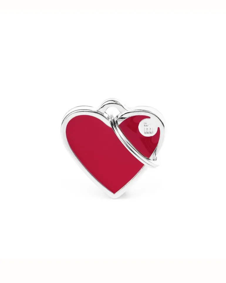 Handmade Heart Tag in Really Red Custom Pet ID Tag
