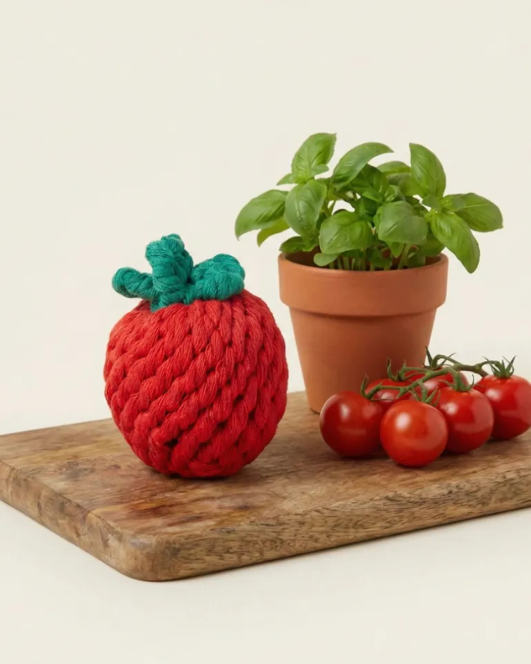 Handmade Tomato Rope Dog Toy