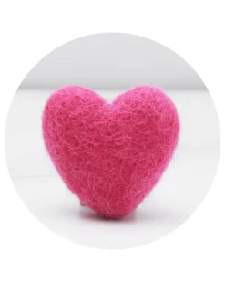 Heart Dog Collar Accessory in Pink (Made in the USA)