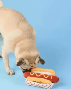Hot Dog Interactive Snuffle Dog Toy