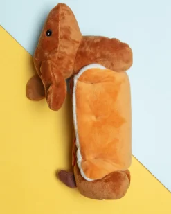 Hot Dog! Squeaky Plush Dog Toy (10")