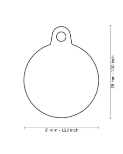Hushtag Circle Custom Pet ID Tag