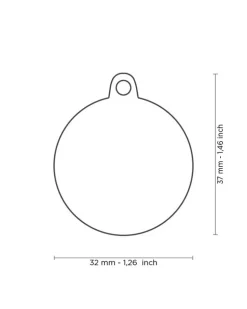 I Love Food! Custom Circle Pet ID Tag