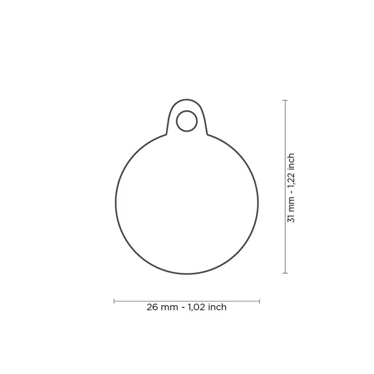 I Love Mom Custom Circle Pet ID Tag