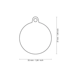 I Love Mom Custom Circle Pet ID Tag