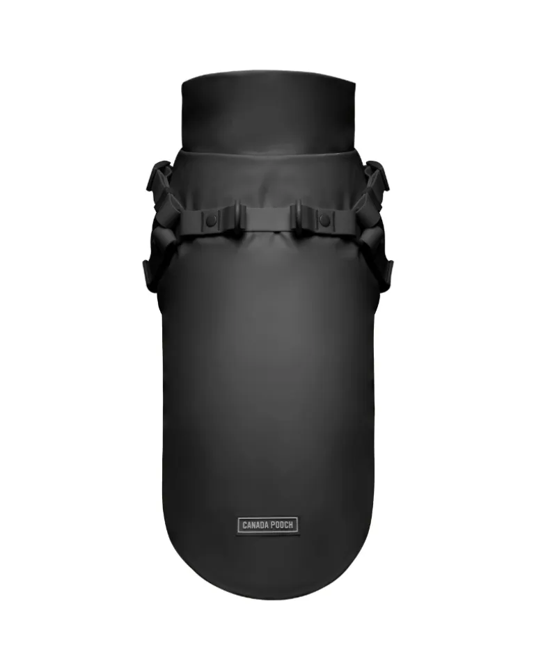 2-In-1 Dog Harness Raincoat in Black