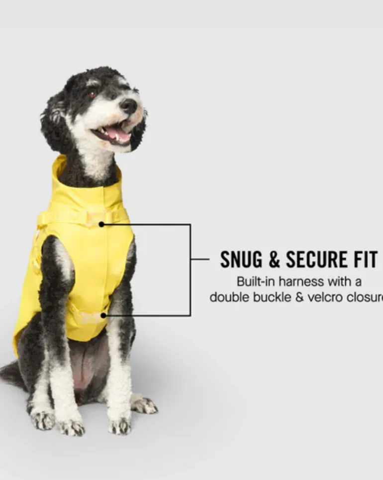 2-In-1 Dog Harness Raincoat in Yellow