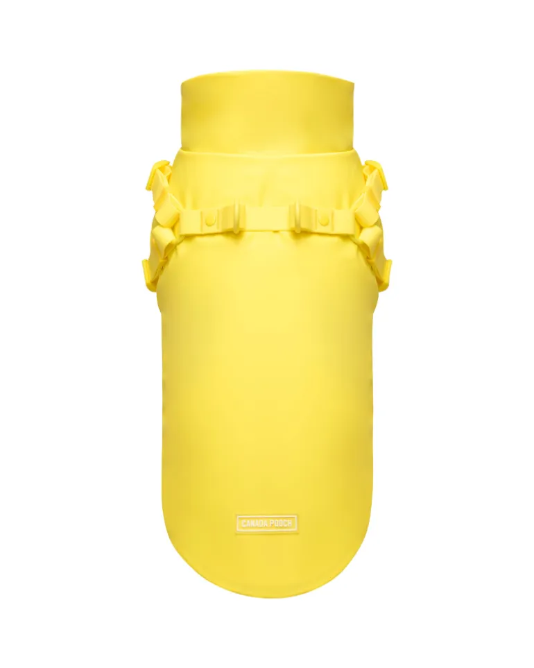 2-In-1 Dog Harness Raincoat in Yellow