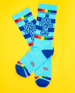 In Dog Years I'm Gay Gym Crew Socks (for Humans)