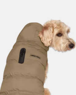 Insulated Waterproof Dog Puffer in Tan (FINAL SALE)