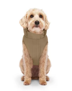 Insulated Waterproof Dog Puffer in Tan (FINAL SALE)