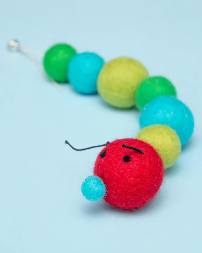 Kat the Caterpillar Wool Cat Toy