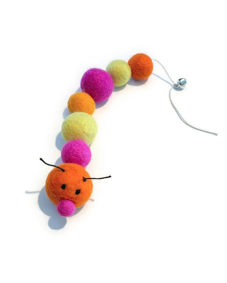 Kat the Caterpillar Wool Cat Toy