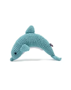 Knit Dolphin Squeaky Dog Toy