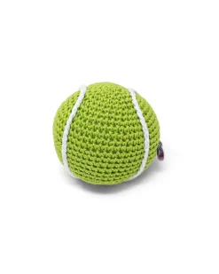 Knit Tennis Ball Squeaky Dog Toy