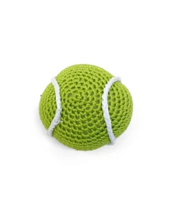 Knit Tennis Ball Squeaky Dog Toy