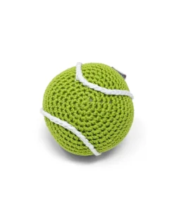 Knit Tennis Ball Squeaky Dog Toy