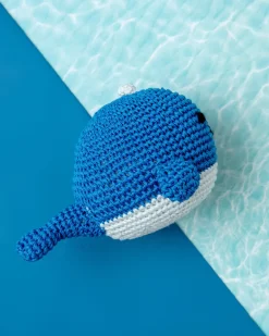 Knit Whale Squeaky Dog Toy
