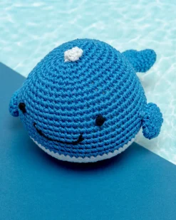 Knit Whale Squeaky Dog Toy