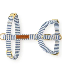 Lake Blue Stripe Dog Harness