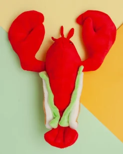 Lobster Roll Squeaky + Crinkle Dog Toy (12")