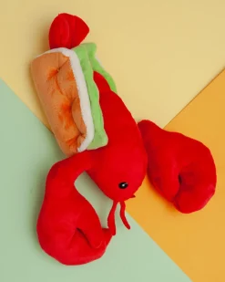 Lobster Roll Squeaky + Crinkle Dog Toy (12