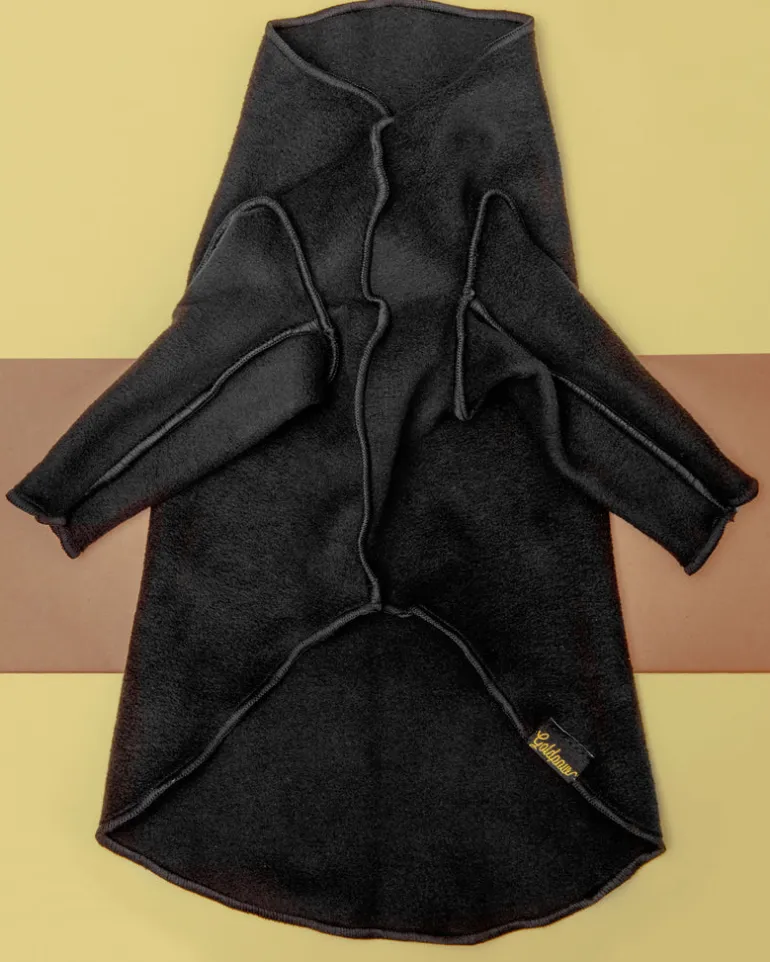 Long-Sleeve Pullover Stretch Dog Fleece in Black (Made in the USA, Dog & Co. Exclusive!)