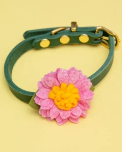 Lotus Dog Collar Flower in Pixie Pink (Made in the USA)