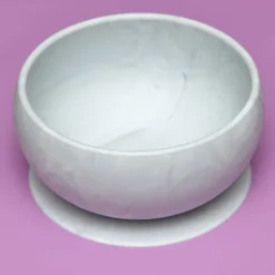 Marble Silicone Suction Dog Food & Water Bowl