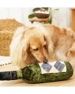 Merlot Squeaky Plush Dog Enrichment Toy