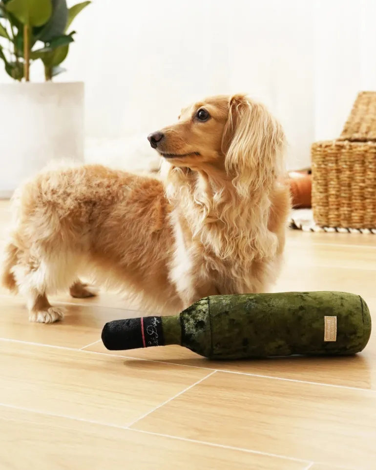 Merlot Squeaky Plush Dog Enrichment Toy