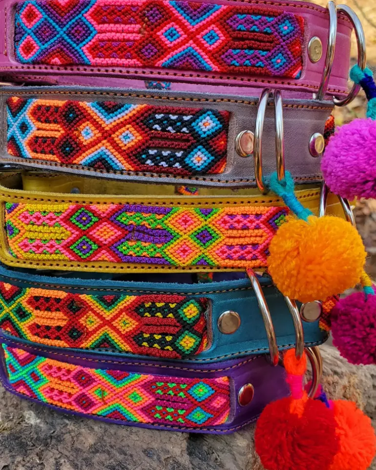 Mexican Boho Inspired Leather Pet Collars (FINAL SALE)