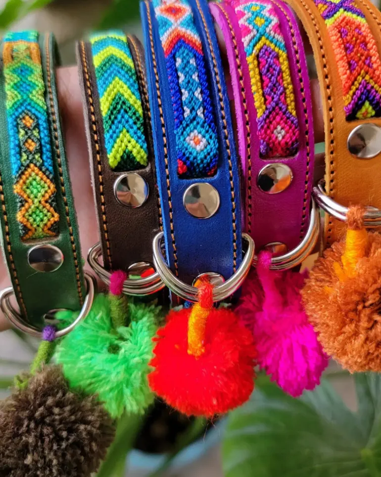 Mexican Boho Inspired Leather Pet Collars (FINAL SALE)