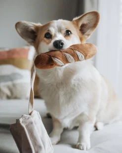 Mini Baguette Nosework Squeaky Dog Toy