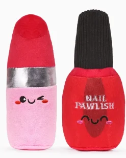 Nail Polish & Lipstick Dog Toy (2-Pack)