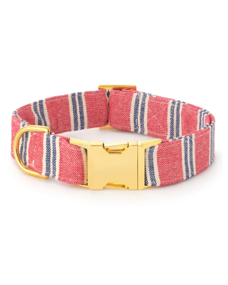 Nantucket Stripe Dog Collar (Made in the USA)
