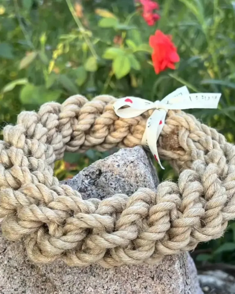 Natural Hemp Rope Ring Dog Toy