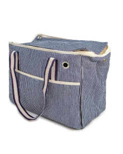 Nautical Stripe Dog Carrier Tote