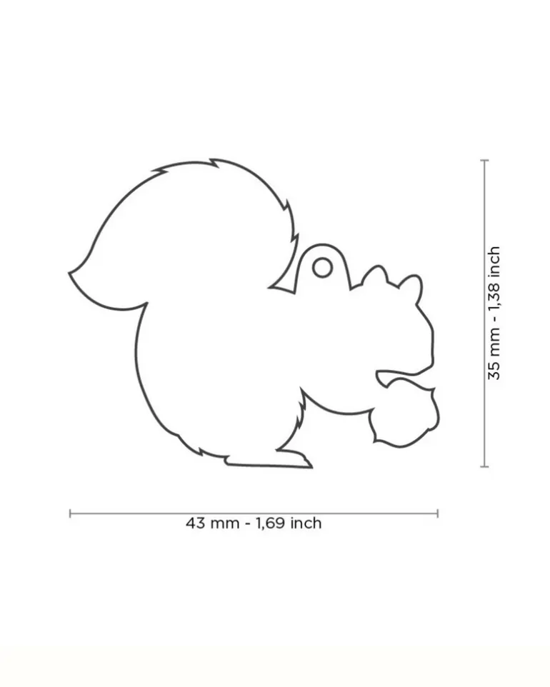 Nuts for Squirrels Custom Pet ID Tag