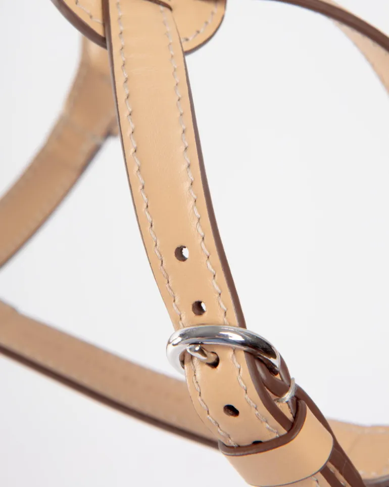 Nuvola Leather Dog Harness in Vanilla (Made in Italy)